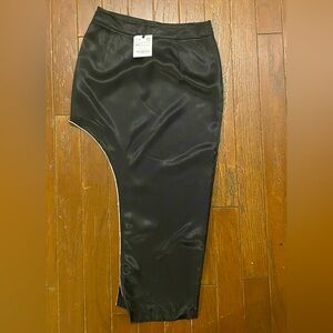NEW PARTY Black satin skirt w rhinestone detail sz XS New w tag